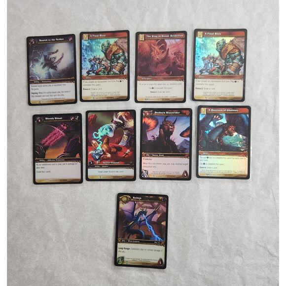 World Of Warcraft TCG Lot Of 45 Holo Cards In Penny Sleeves NM 2010 - Picture 4 of 5